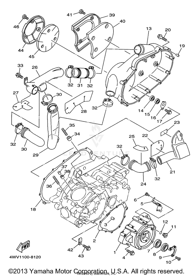 Crankcase Cover 1 Schematic