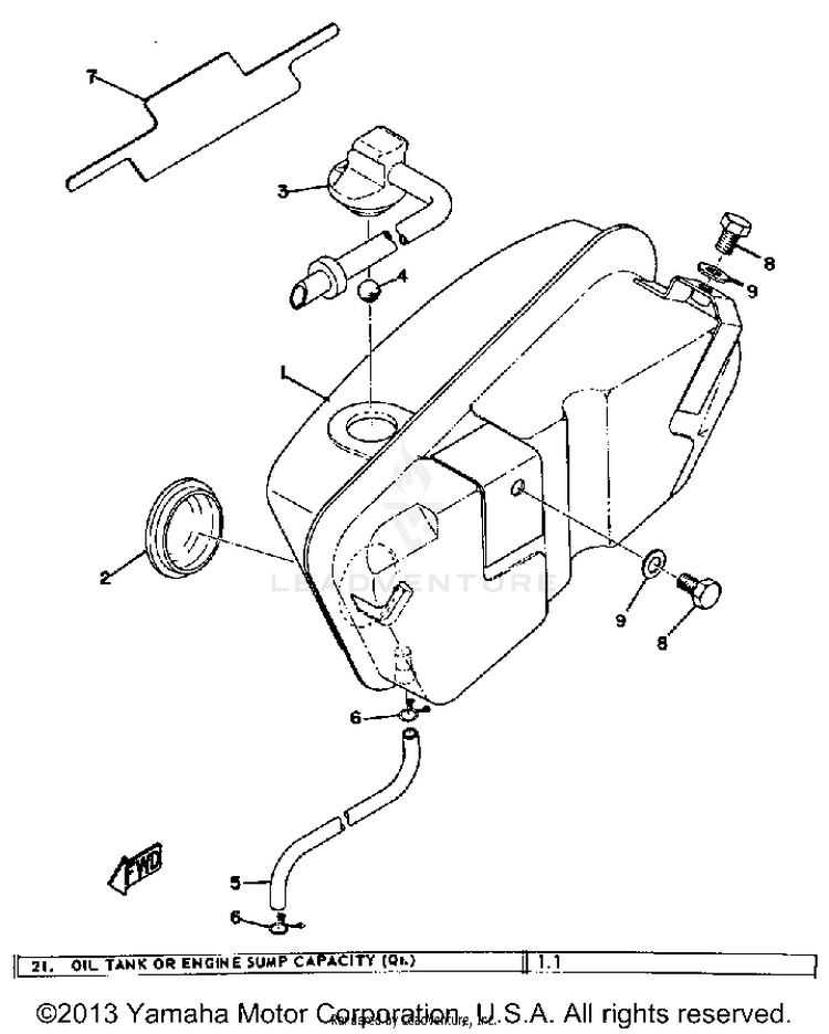 Oil Tank JT1 - 1971 Schematic