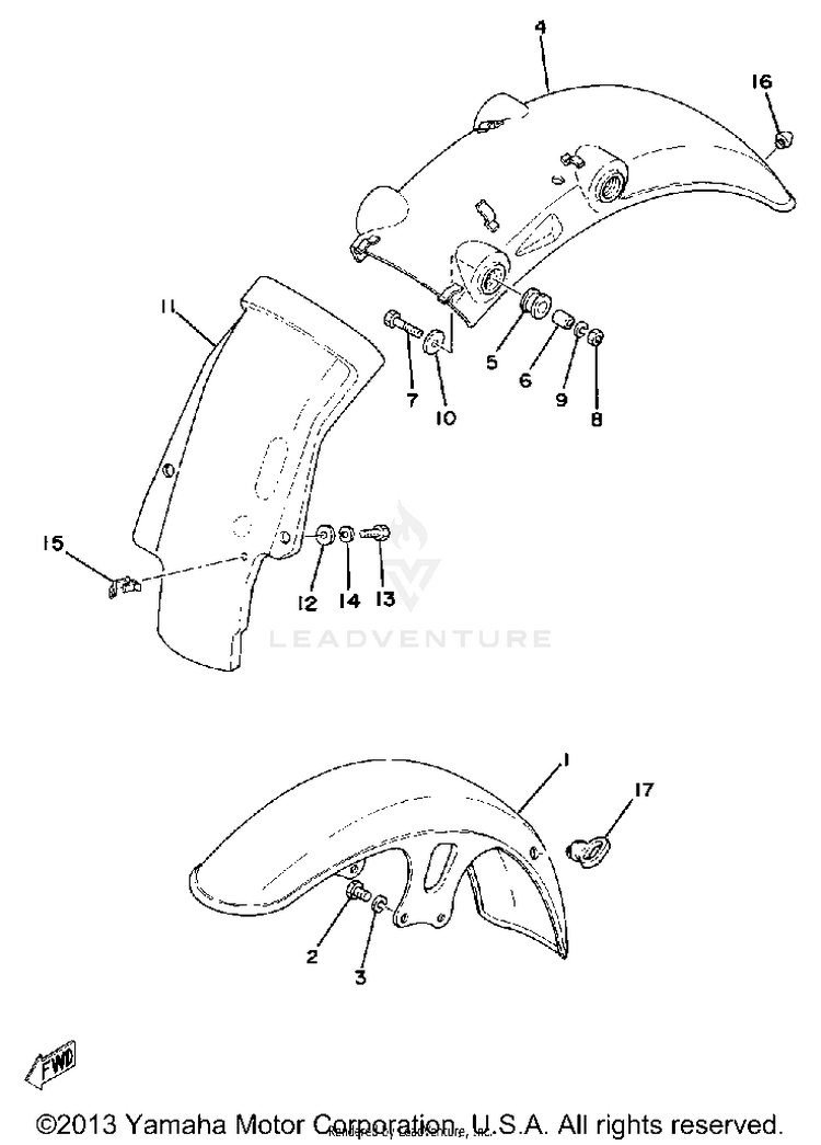 Front Fender-Rear Fender Schematic