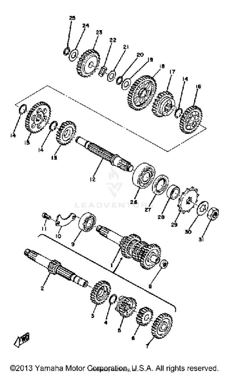 Transmission Yz80a - Yz80b Schematic