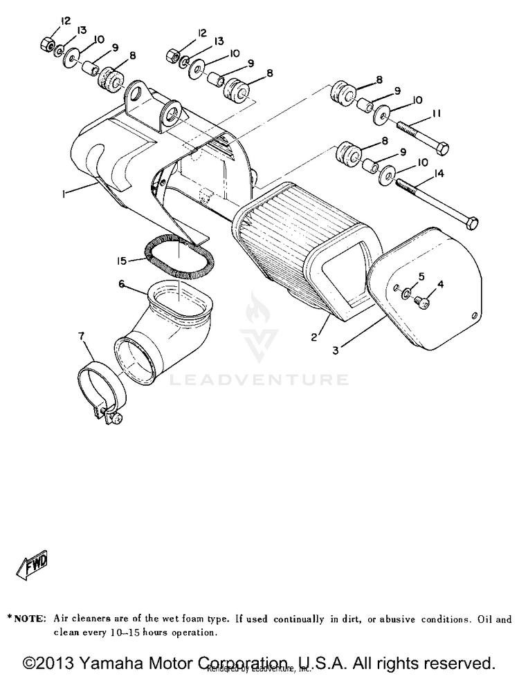 Intake AT1B - 1970 Schematic