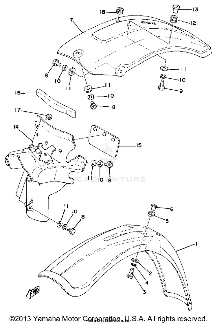 Front Fender-Rear Fender Schematic