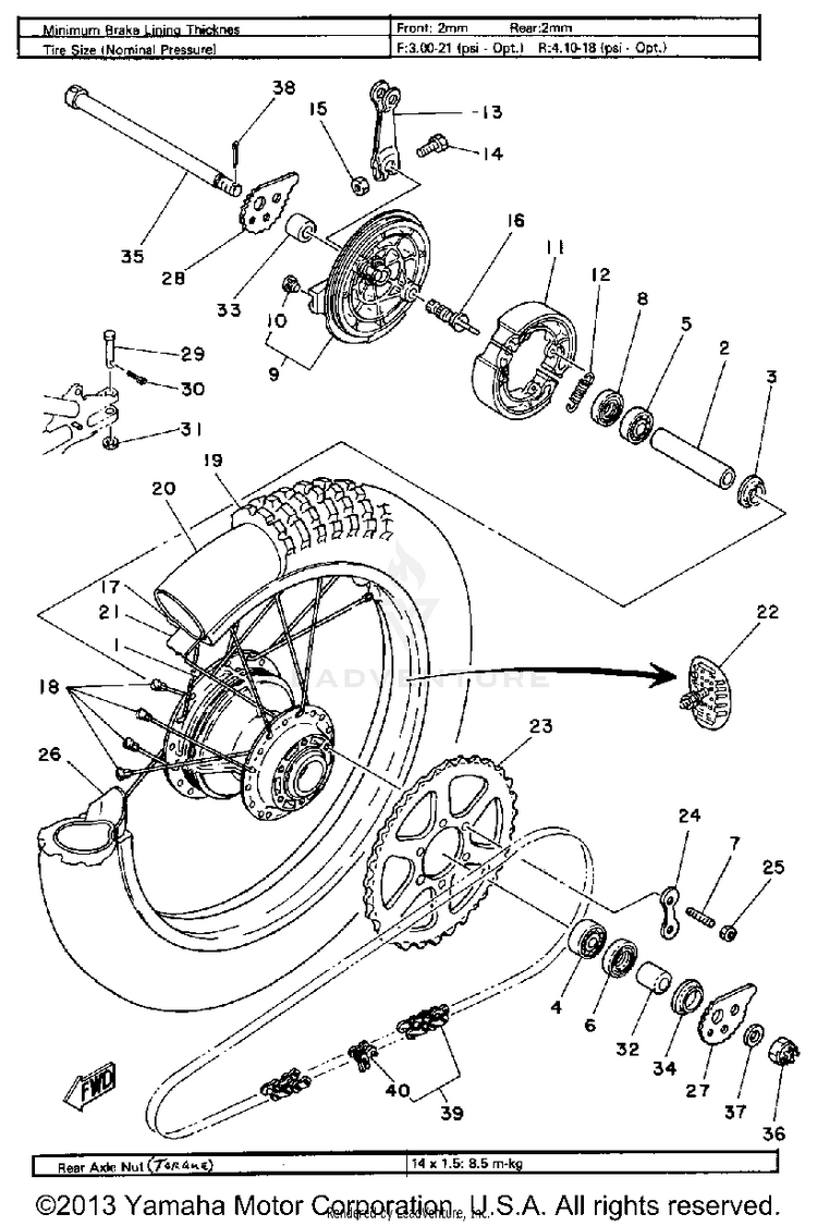 Rear Wheel Schematic