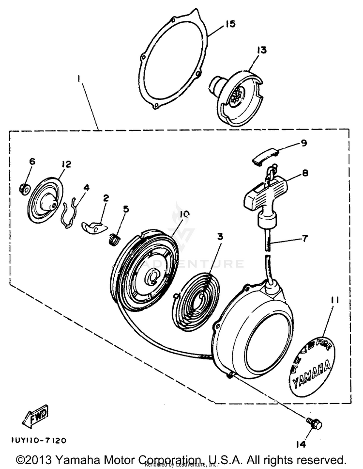 Starter (Alternate Parts) BIG BEAR (ME & NH Only) - YFM350FWD_MNH - 1992 Schematic