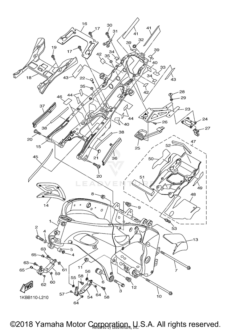 Frame YZFR1 - YZFR1BCB - 2012 Schematic