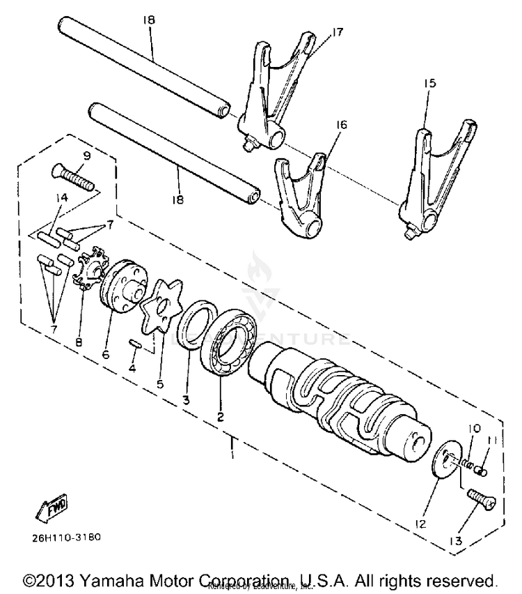 Shift Cam Fork Schematic