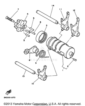 Shift Cam Fork Schematic