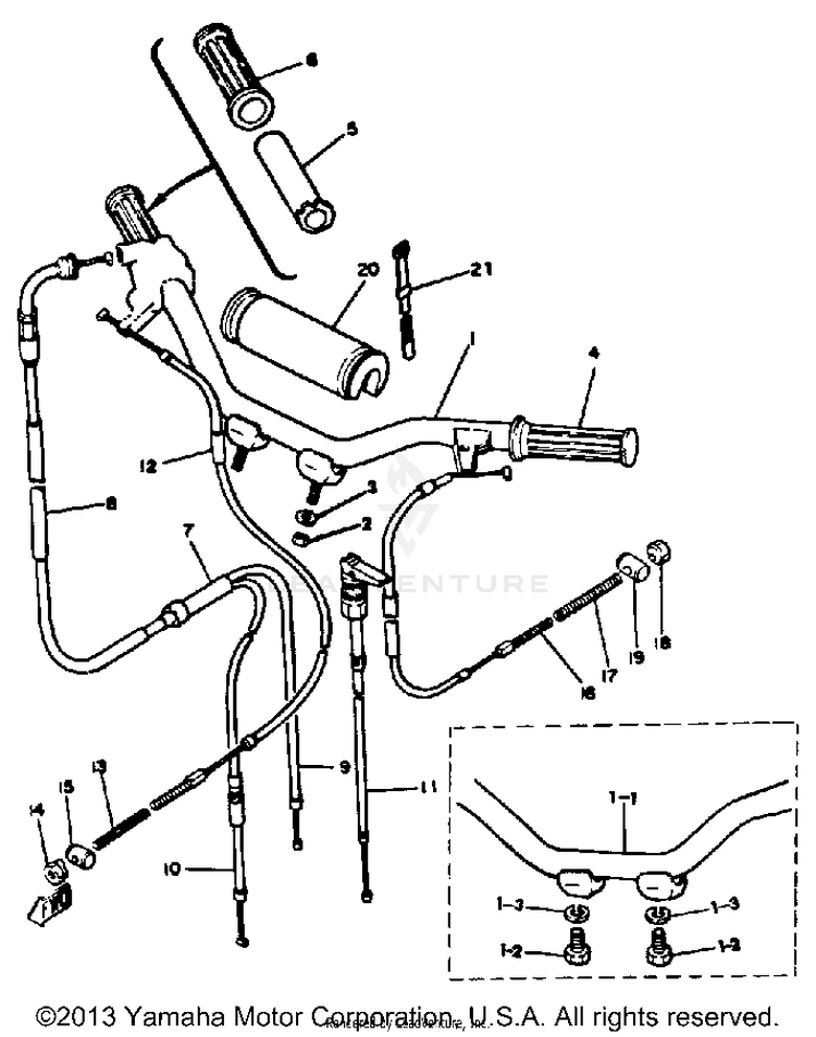 Steering Handle - Cable Schematic