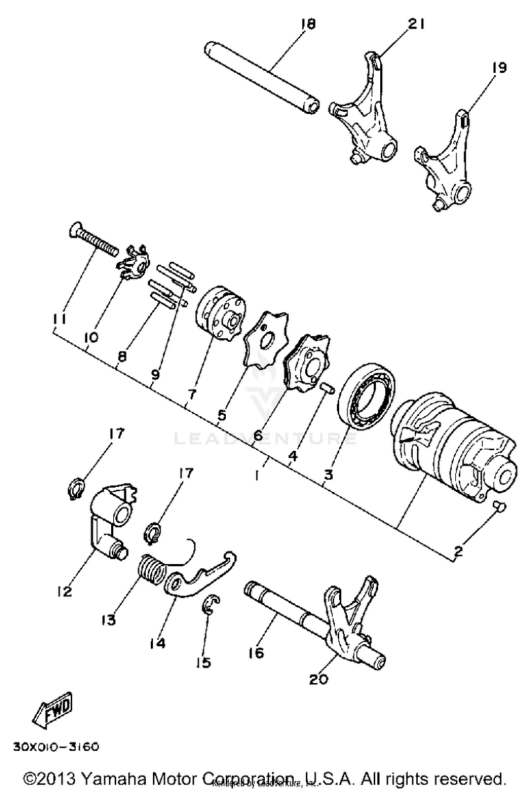 Shift Cam - Fork Schematic