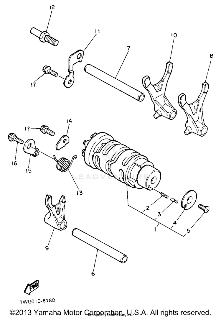 Shift Cam Fork Schematic