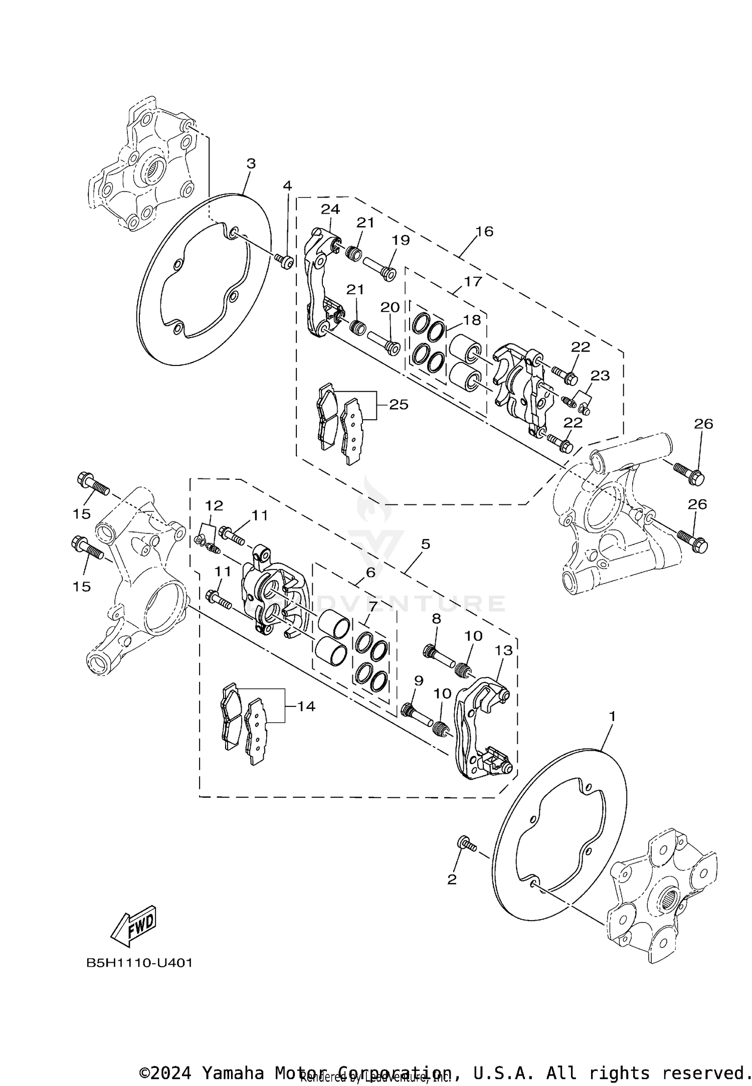REAR BRAKE CALIPER