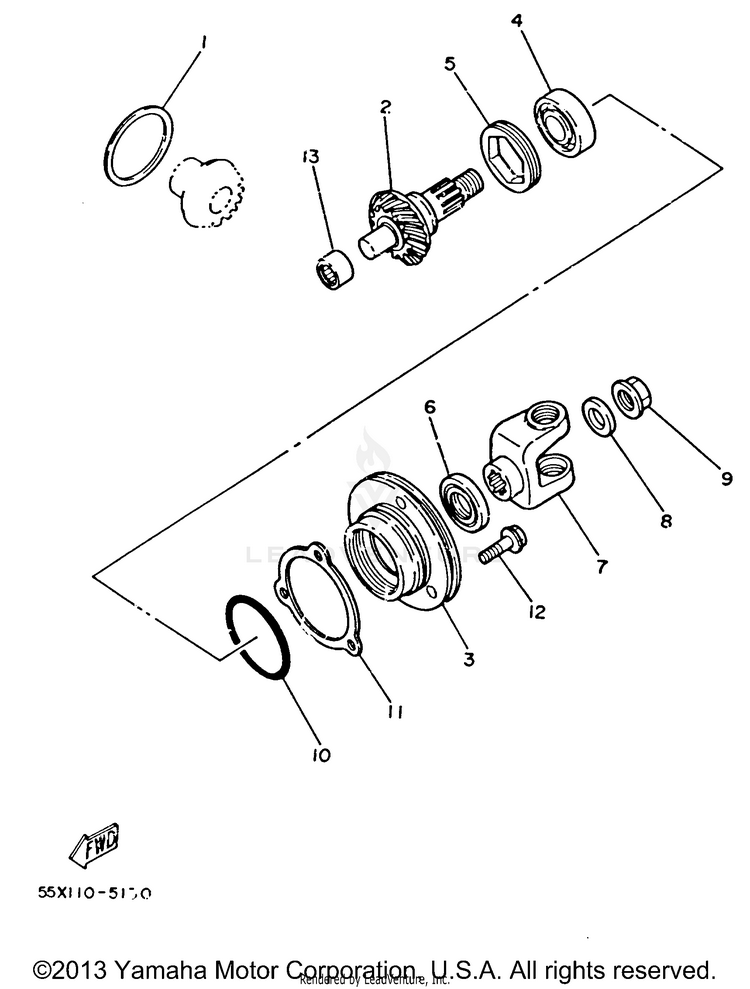 Middle Drive Gear Schematic