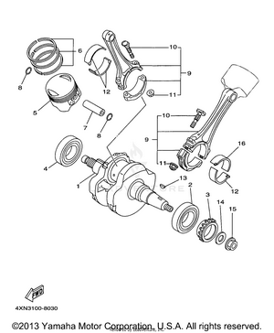 Crankshaft Piston Schematic