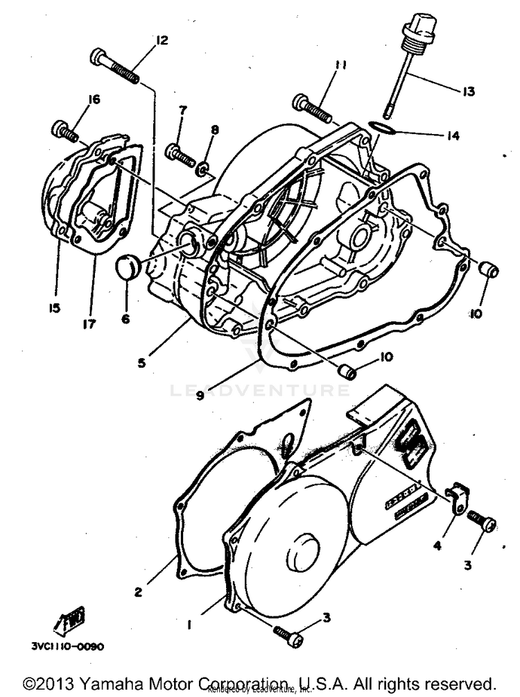 Crankcase Cover 1 Schematic
