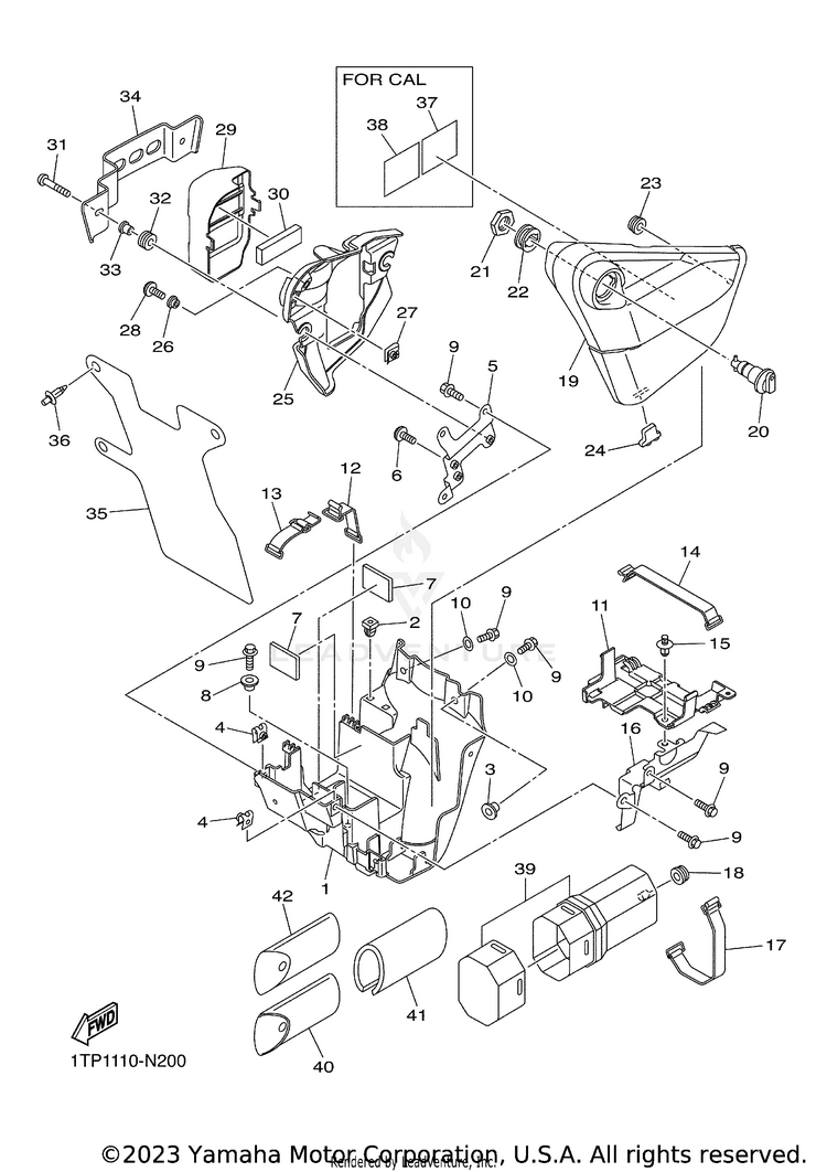Side Cover BOLT R SPEC CA - XVS95CFCB - 2015 Schematic