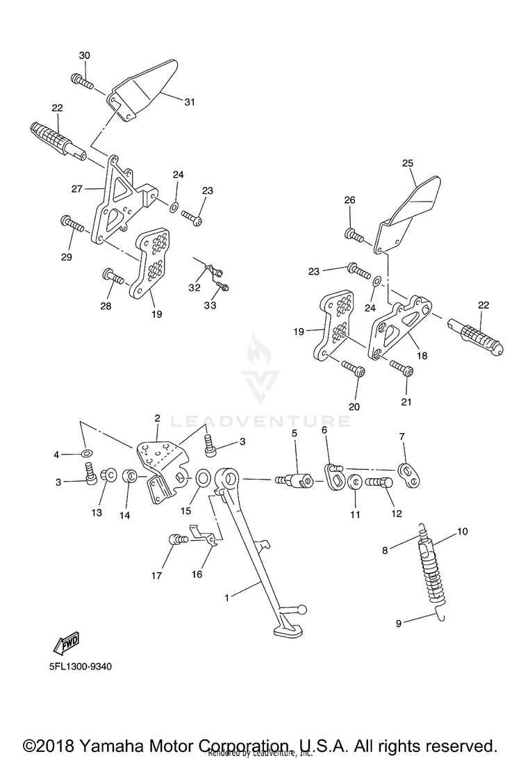 Stand Footrest Schematic
