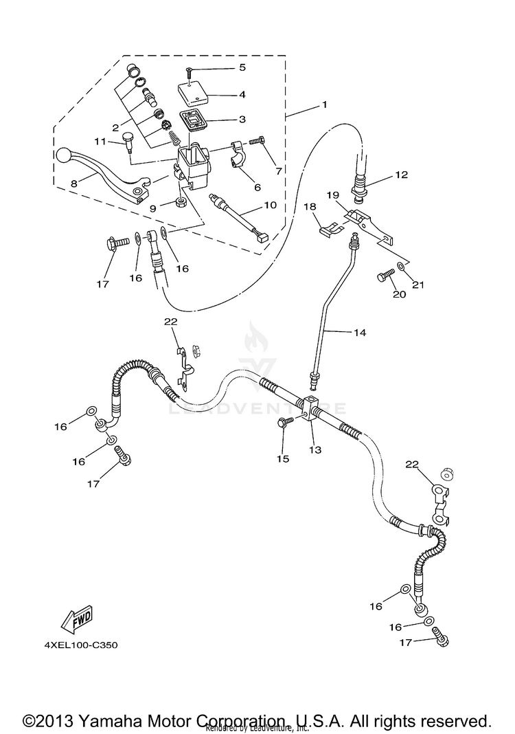 Front Master Cylinder Schematic