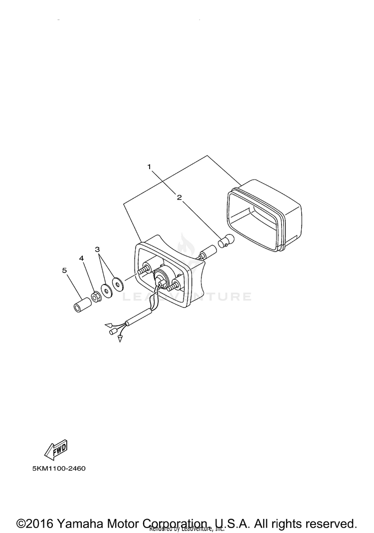 Taillight GRIZZLY 600 METALLIC SILVER - YFM660FPS - 2002 Schematic