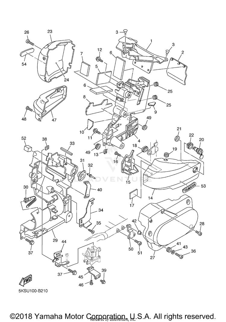 Side Cover V STAR 1100 CLASSIC - XVS11AWTC - 2005 Schematic