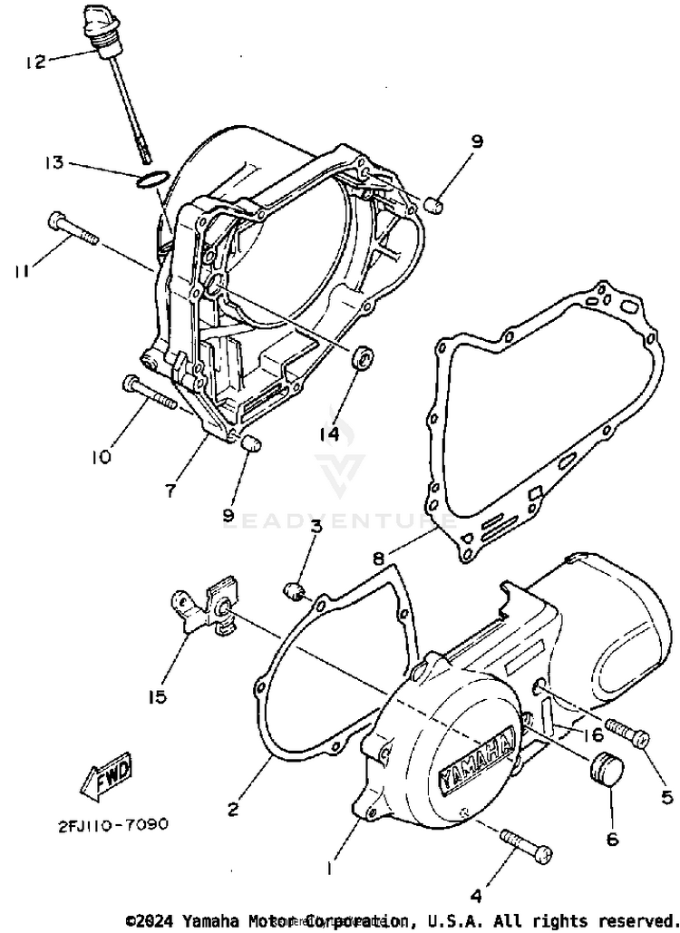Crankcase Cover 1 Schematic