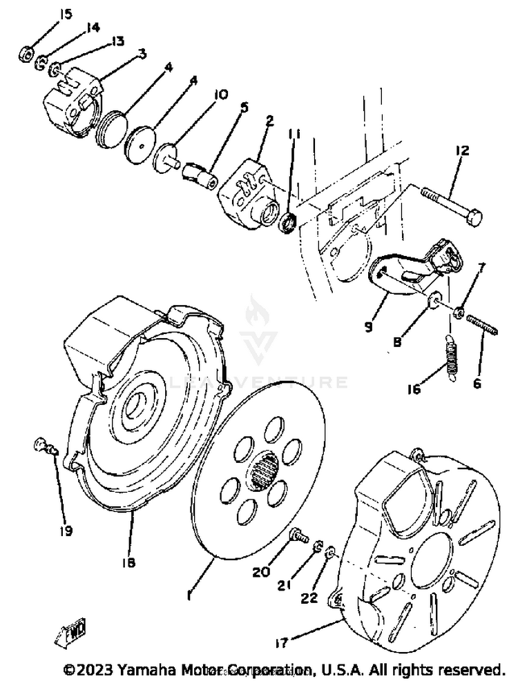 Rear Brake Caliper Yt125g Schematic