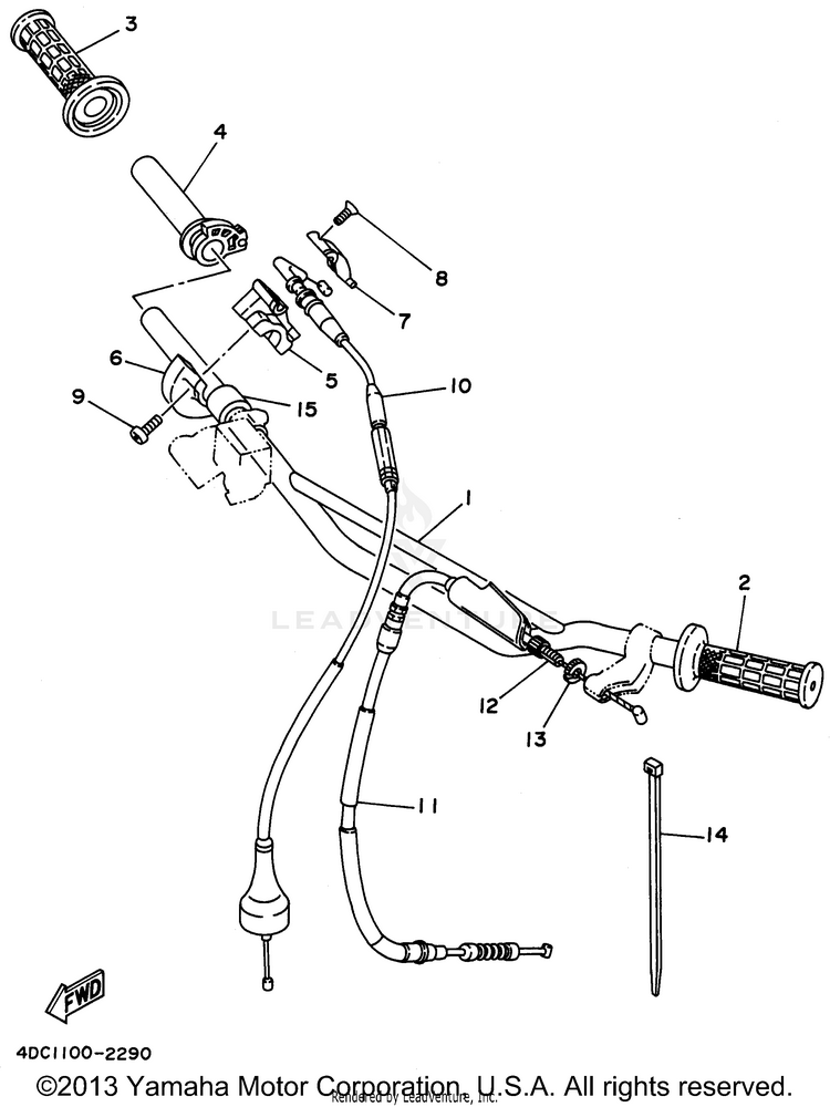 Steering Handle - Cable Schematic