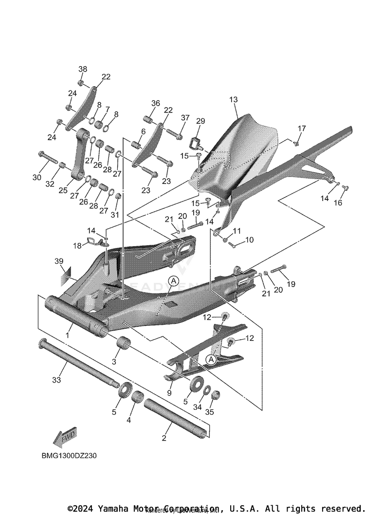 Rear Arm XSR900 - XSR900SCB - 2025 Schematic