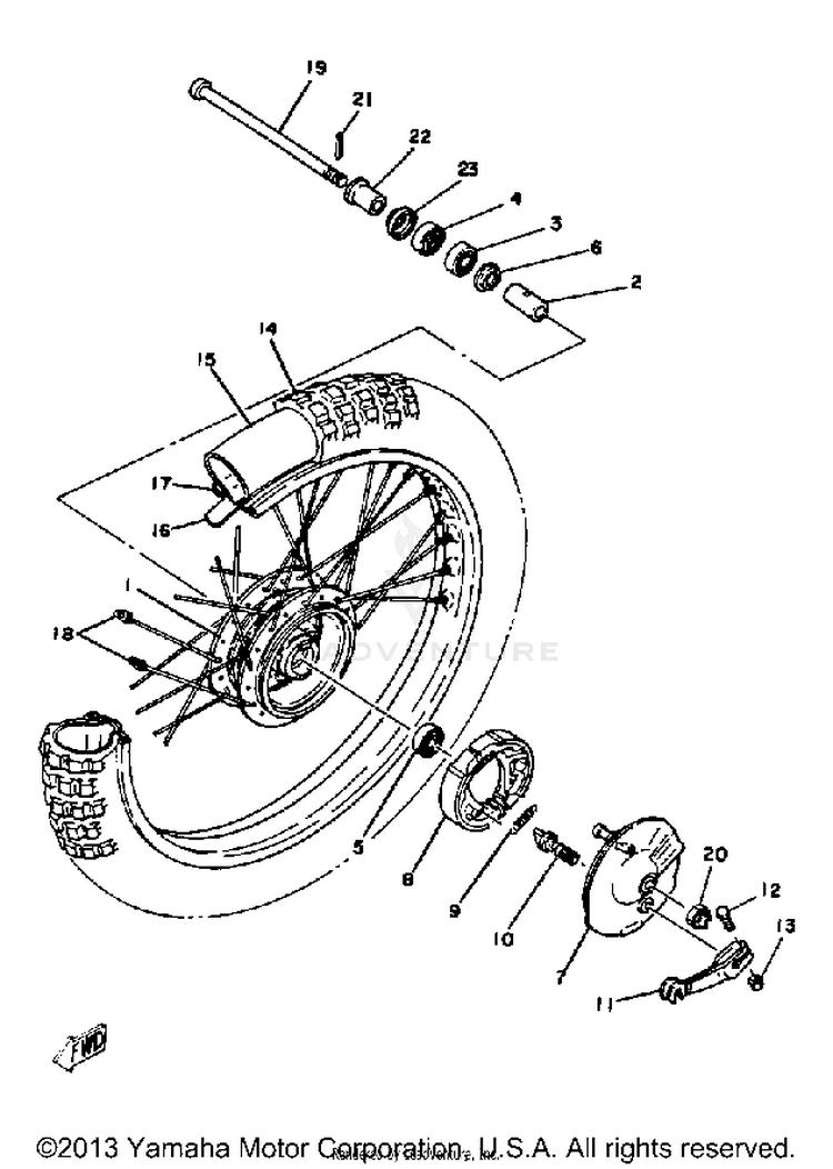 Front Wheel - Yz60h - J - K Schematic