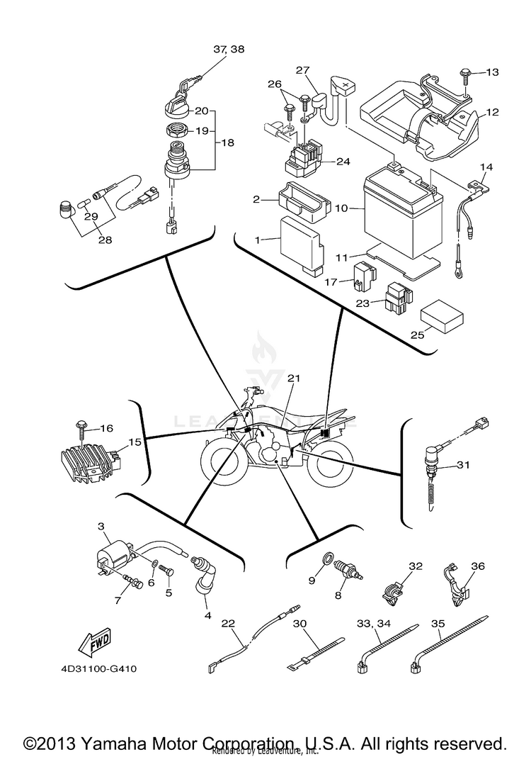 Electrical 1 RAPTOR 250 SPECIAL EDITION - YFM25RSEY - 2009 Schematic