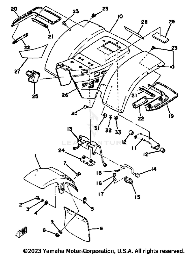 Front Fender - Rear Fender Yt125j Schematic