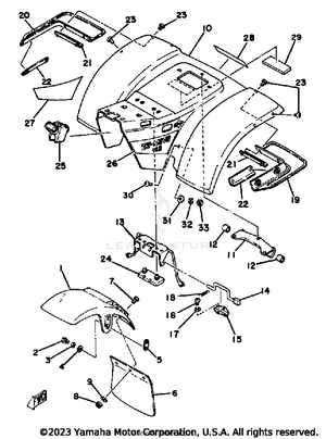 Front Fender - Rear Fender Yt125j Schematic
