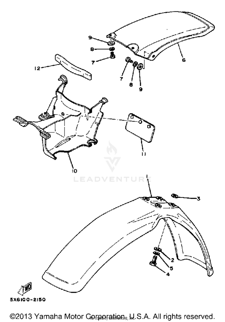 Front Fender-Rear Fender Schematic