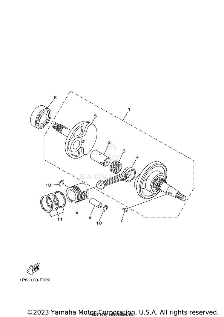 Crankshaft & Piston Schematic