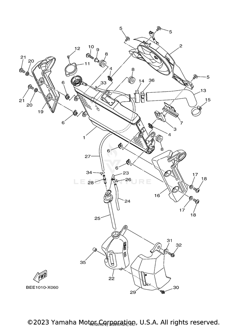 Radiator & Hose Schematic