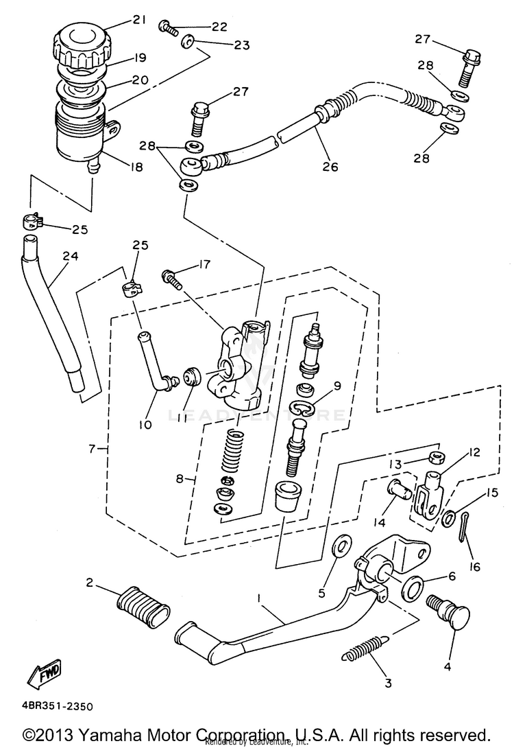 Rear Master Cylinder Schematic