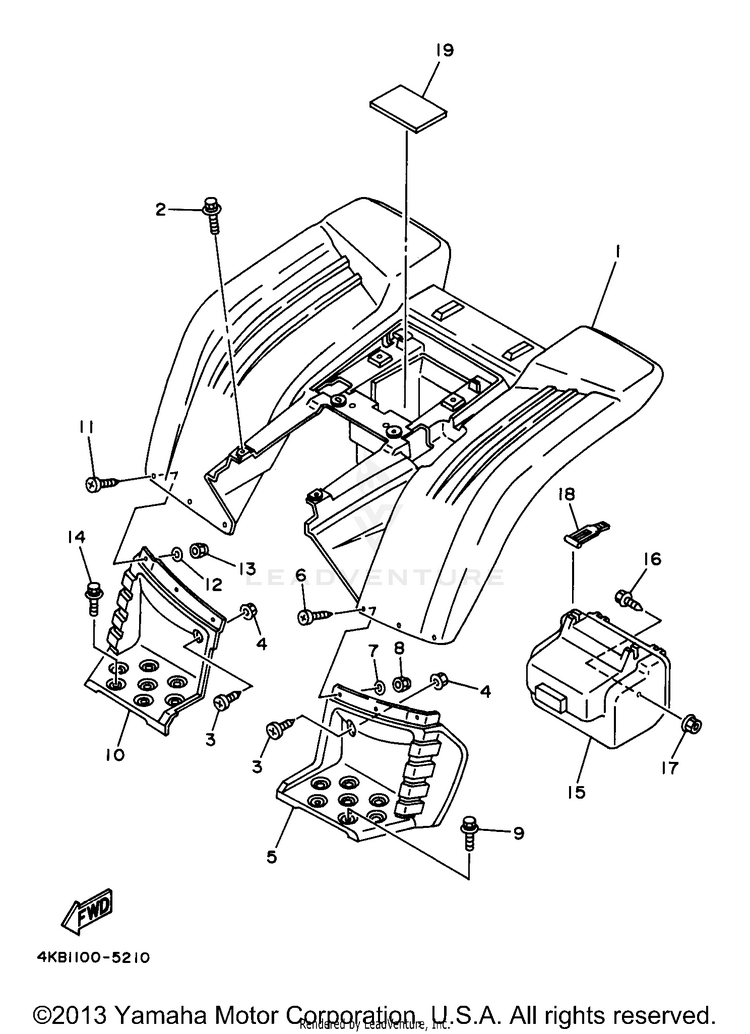 Rear Fender Schematic