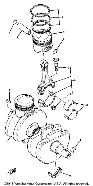 Crankshaft Piston Schematic