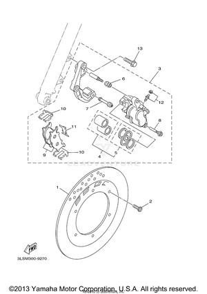 Front Brake Caliper Schematic
