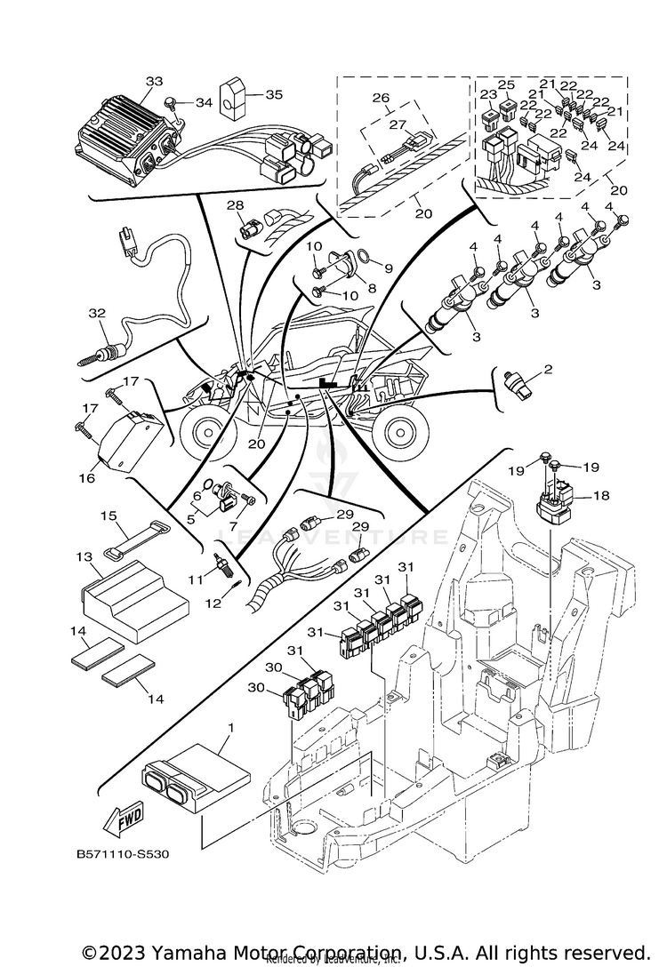 Electrical 1 YXZ1000R EPS SS - YXZ10YEXHL - 2017 Schematic
