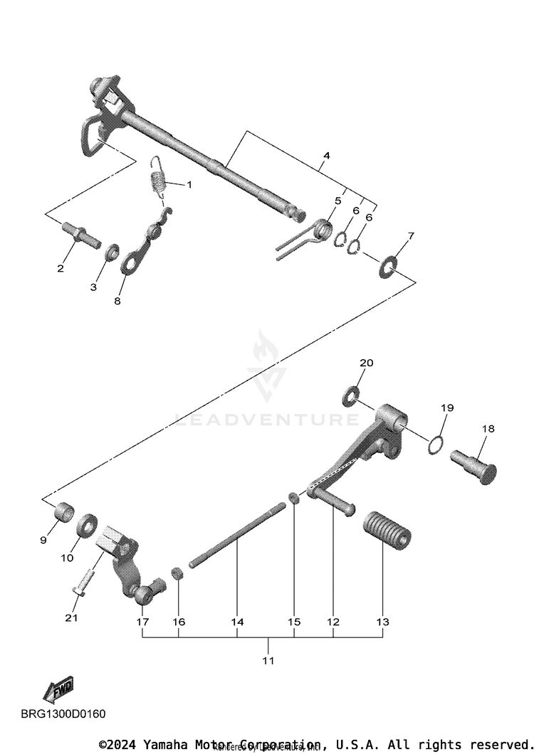 Shift Shaft MT03 - MT03SCB - 2025 Schematic