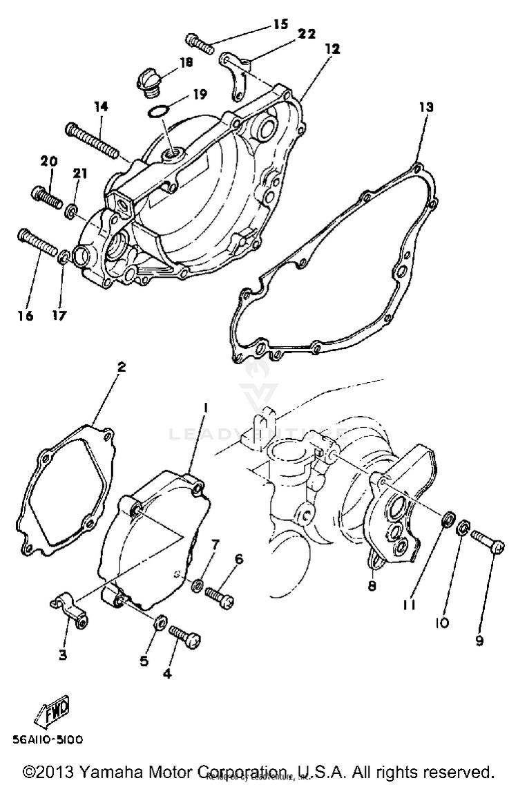 Crankcase Cover 1 Schematic