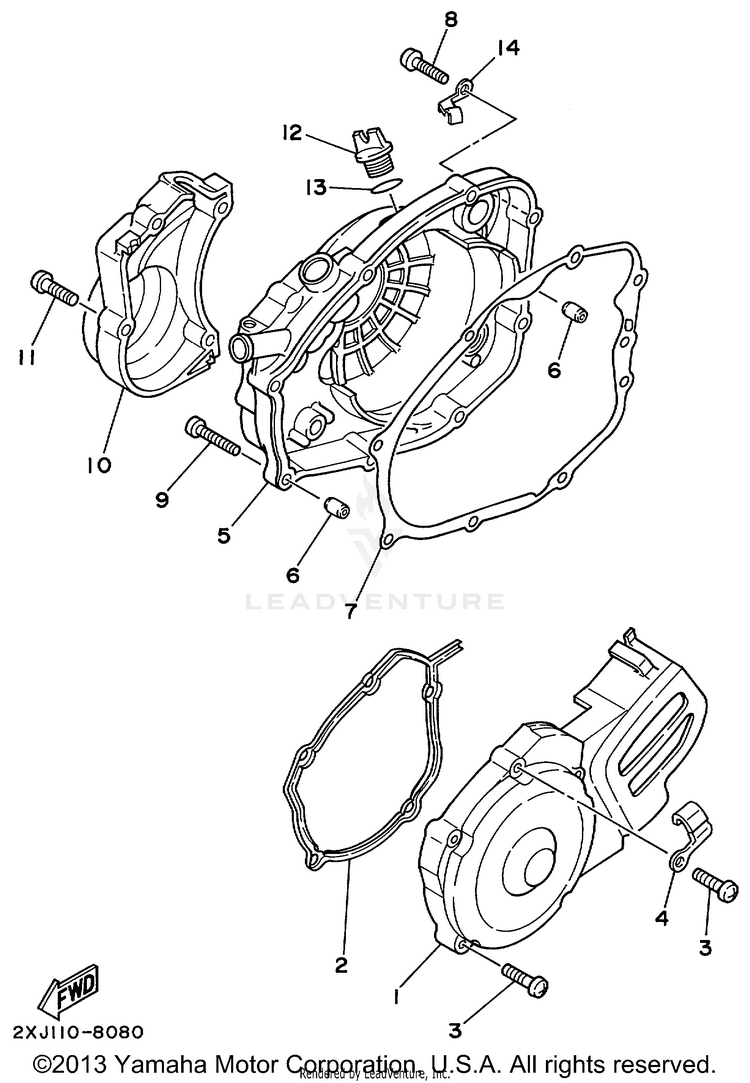 Crankcase Cover 1 Schematic
