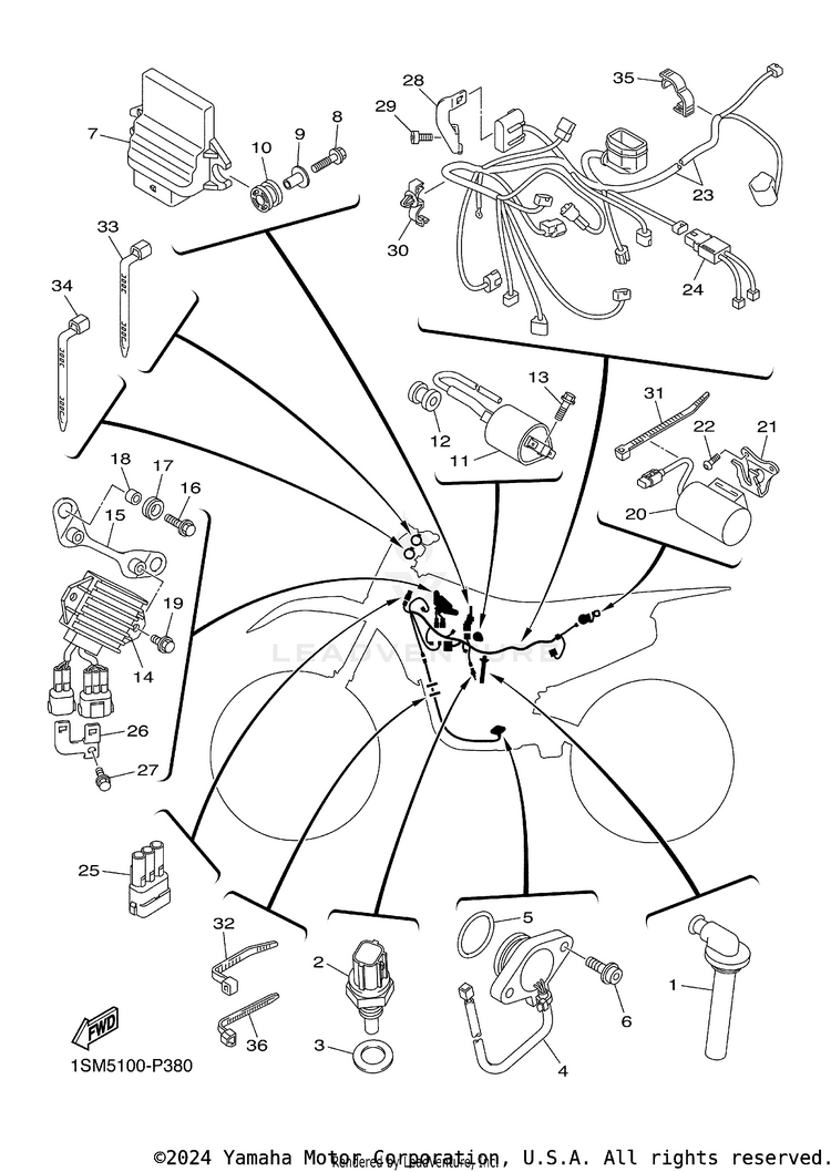 Electrical 1 YZ450F - YZ450FFL - 2015 Schematic