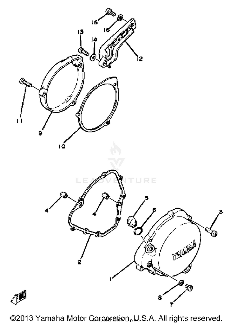 Crankcase Cover Yz125g Schematic