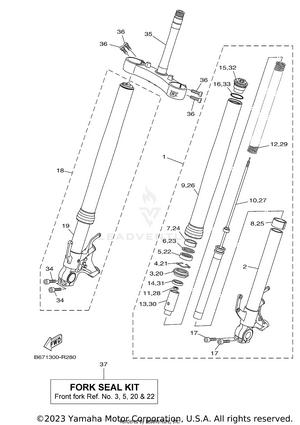 Front Fork Schematic