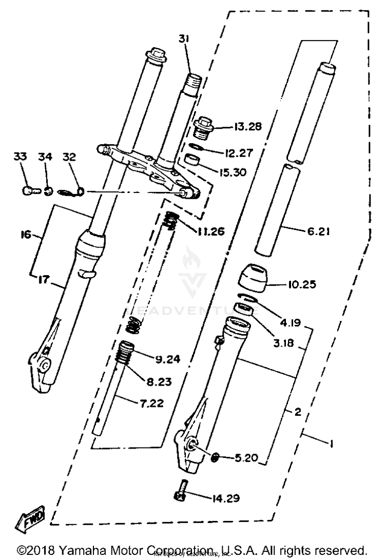 Front Fork Schematic