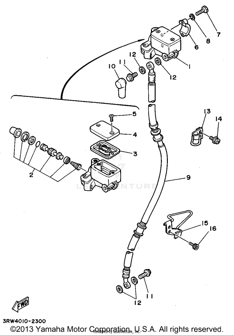 Front Master Cylinder Schematic