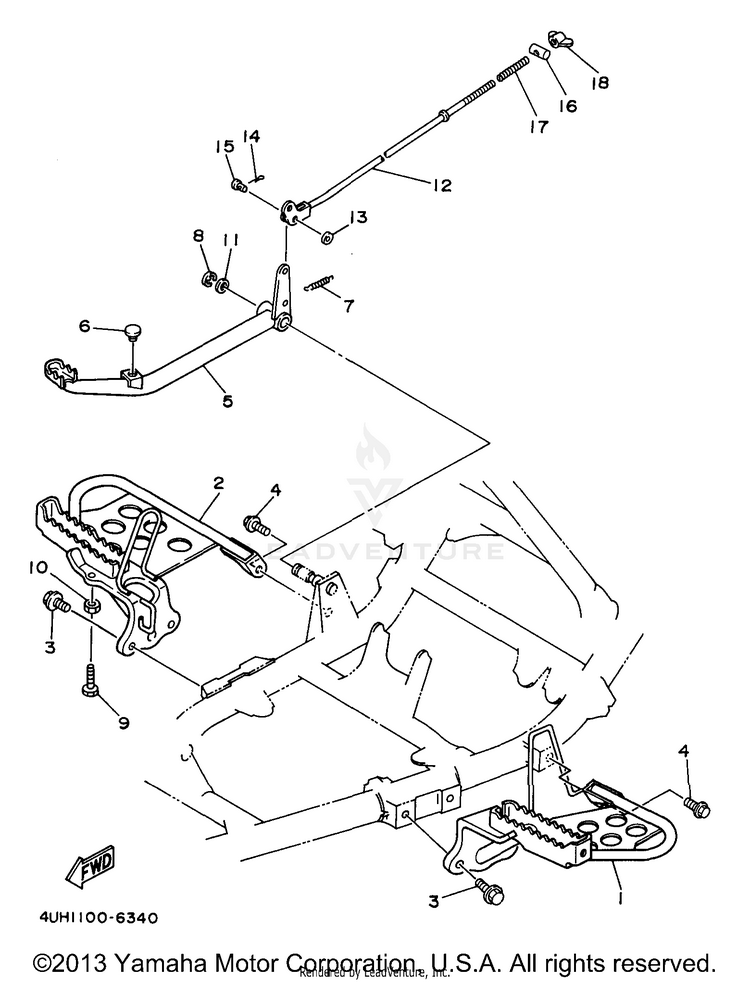 Stand - Footrest Schematic