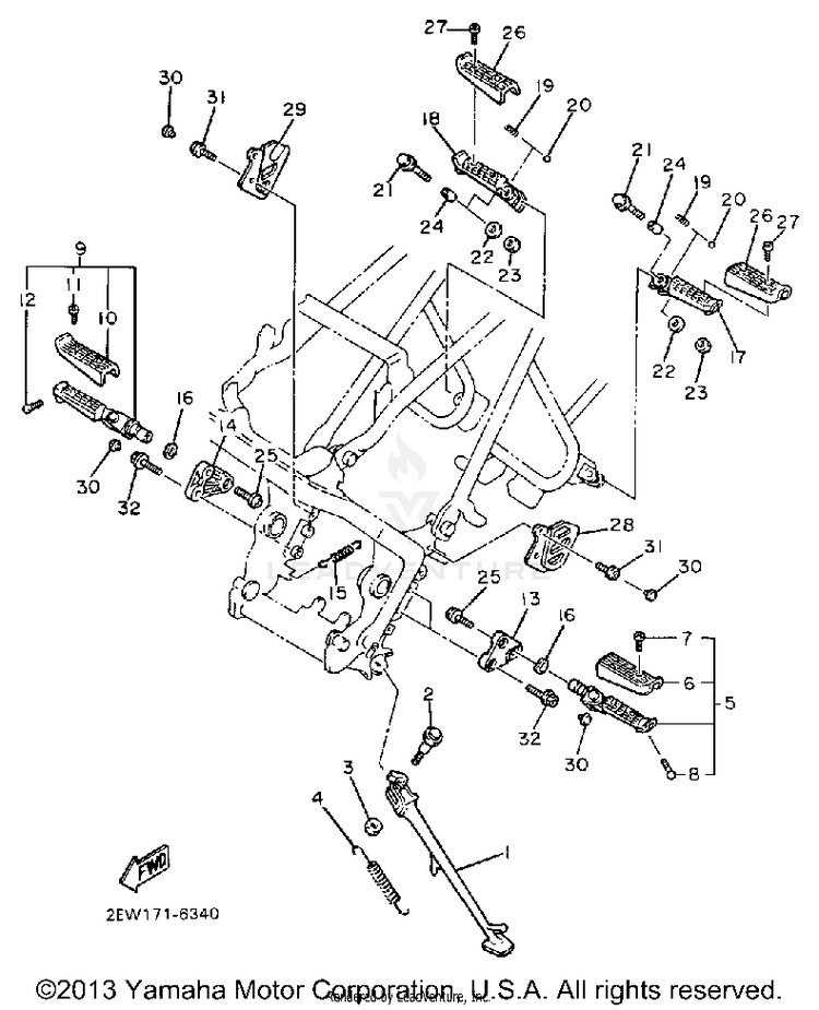 Stand Footrest Schematic
