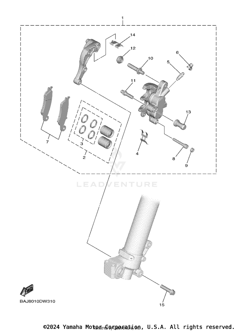 Front Brake Caliper Schematic